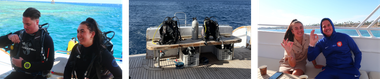 duikers op boot